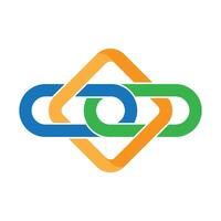 abstract logo design with curved lines vector