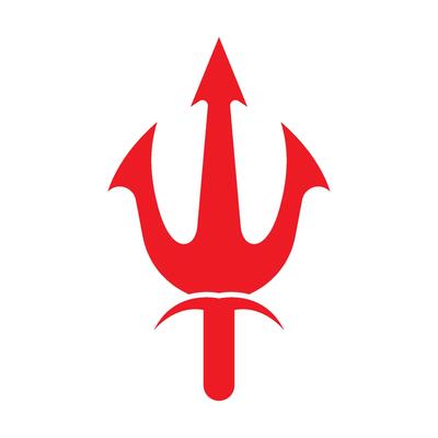 Red trident logo