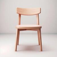 modern wooden chair on a white background photo
