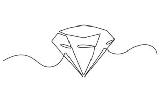 Diamond Shape Continuous Line Illustration vector