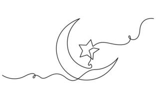 Sleep symbol with crescent in Editable stroke vector