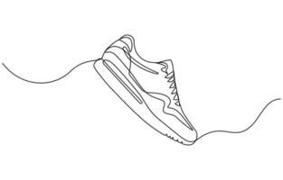 Shoe Continuous Line Icon vector