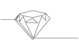 Continuous Line Diamond Shape Illustration vector