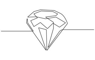 Diamond Shape Continuous Line art draw vector
