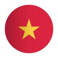 Flag of Vietnam circle badge. Country identity vector