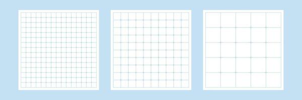 Notebook paper sheets. Empty blank notes vector