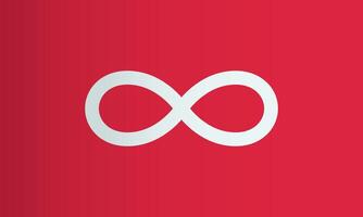 Flag of Metis red color. Infinity sign. Canadian creoles flag vector