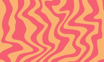 Groovy wave print. Summer pattern, funky pop, zebra lines. Psychedelic vintage background vector