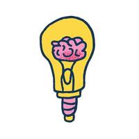 Cognitive science concept. Set of elements. vector