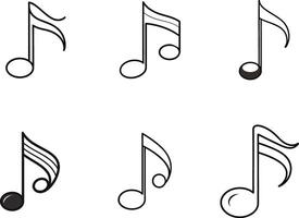 Music notes set vector