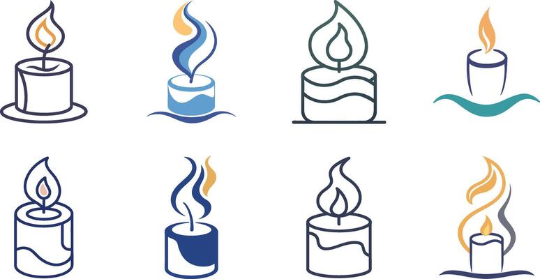 Enchanted Candle Set with Gentle Wavy Flames for Serene Atmospheres