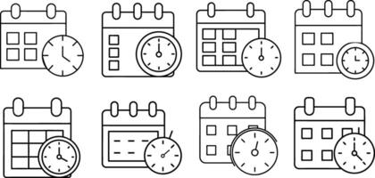 Creative Calendar and Clock Art for Modern Decor vector