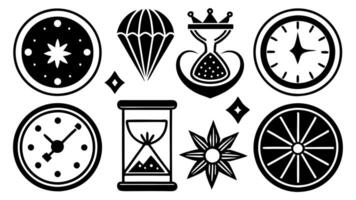 Time icon collection vector