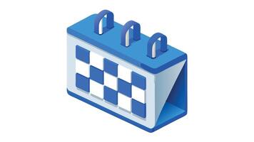 Calendar with check icon 3D rendering illustration vector