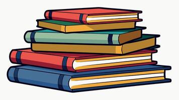 Books Stack Realistic vector