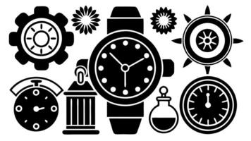 Time icon collection vector