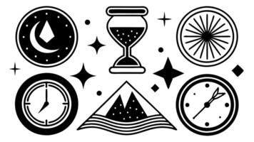 Time icon collection vector