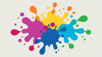 Colorful ink spots set. Splash splatter abstract shape. vector