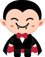 Cute vampire, goth, with expressions, collection, stick Fun Emotions, very happy, contented vampire vector