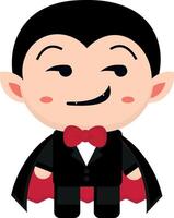 Cute goth vampire with expressions collection Fun Emotions stick vampire Smirking Face vector