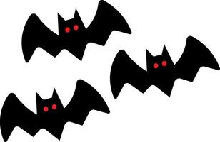 bats illustration with 3 bats, for backgrounds and designers vector