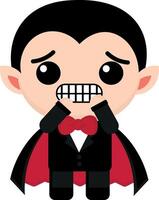 Cute vampire, goth, with expressions, collection, stick Fun Emotions, scared vampire vector