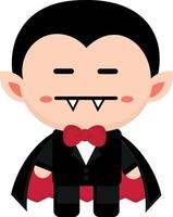Cute goth vampire with expressions, collection, fun Emotions stick, Neutral Face vampire vector