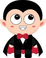 Cute vampire, goth, with expressions, collection, stick Fun Emotions, vampire smiling, happy vector