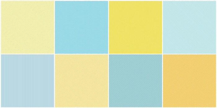 colección de color sin costura geométrico patrones. interminable a rayas texturas - delicado antecedentes. brillante repetible huellas dactilares con ondulado líneas vector