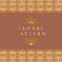 Intricate Batik Pattern with Gold flower Accents vector