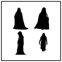 A ghostly figure hiding in the shadows Silhouette vector