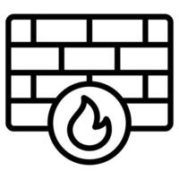 Firewall Cyber Security icon illustration vector