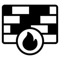 Firewall Cyber Security icon illustration vector
