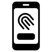 Fingerprint Cyber Security icon illustration vector