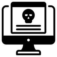 Hacked Cyber Security icon illustration vector