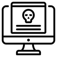 Hacked Cyber Security icon illustration vector