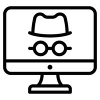 Cyberattack Cyber Security icon illustration vector