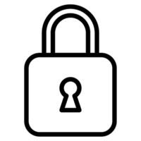 Padlock Cyber Security icon illustration vector