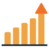 Growth Chart start up icon illustration vector