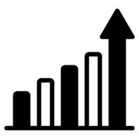 Growth Chart start up icon illustration vector