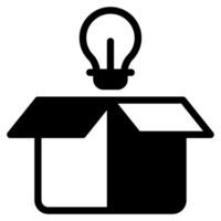 Innovation Box start up icon illustration vector