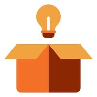 Innovation Box start up icon illustration vector