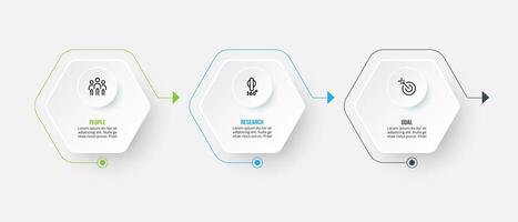 Timeline hexagon infographic design. vector