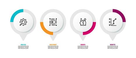 Circle business template. vector