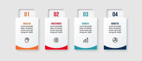 Infographic 4 steps for business. vector