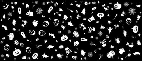 halloween icon pattern design background vector