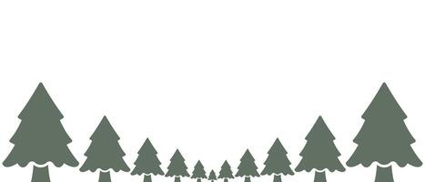 forest conifers cedar pine tree silhouette design vector