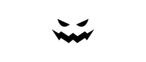scary smile halloween isolated on white background vector