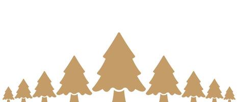 golden pine tree isolated on white background vector