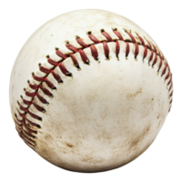 Old baseball resting on a rustic surface outdoors png